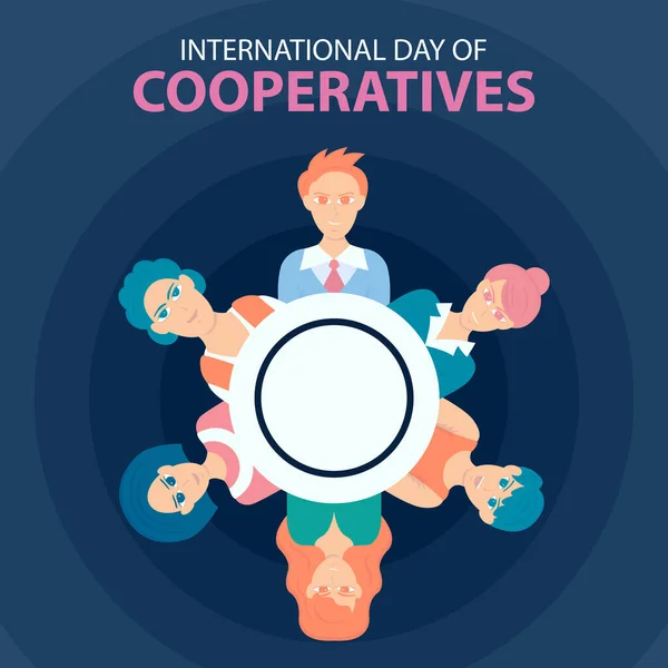 Illustration Vector Graphic People Circling Each Other Perfect International Day — Stock Vector