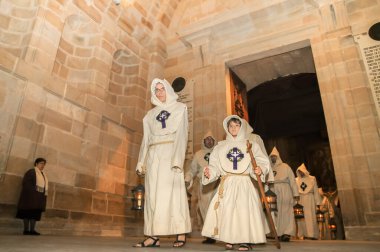 Holy Week in Zamora, Spain, procession on the night of Friday of Sorrows, Penitential Brotherhood of the Most Holy Christ of the Holy Spirit.