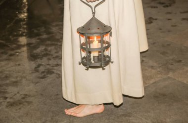 Holy Week in Zamora, Spain, procession on the night of Friday of Sorrows, Penitential Brotherhood of the Most Holy Christ of the Holy Spirit.