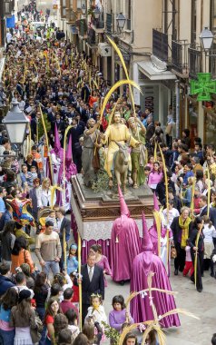 Easter Week procession La Borriquita, Royal Brotherhood of Jesus in his Triumphal Entry into Jerusalem, on Palm Sunday in Zamora, Spain.