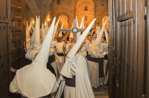 Святий Тиждень Заморі Іспанія Процес Пенітенціарного Братства Джесс Яканте — стокове фото
