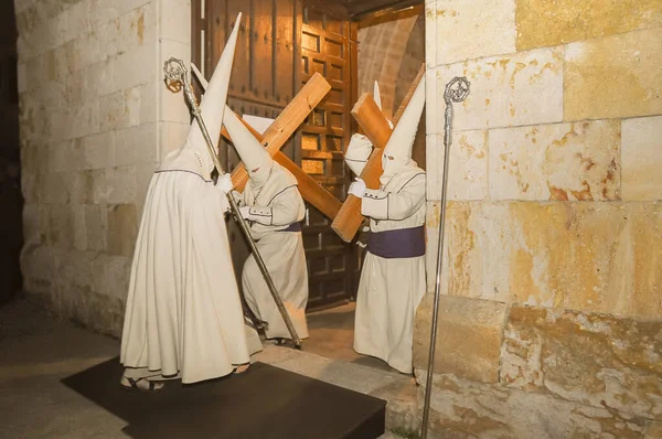 Semana Santa Zamora España Procesión Hermandad Penitencial Jess Yacente — Foto de Stock