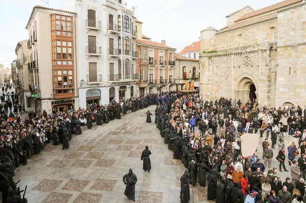 Settimana Santa Zamora Spagna Processione Della Confraternita Jess Nazareno Vulgo — Foto Stock