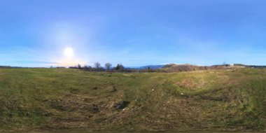 A Beautiful Scenery Of A Hill In Lessinia, A Nature Reserve In Italy  - 360 VR