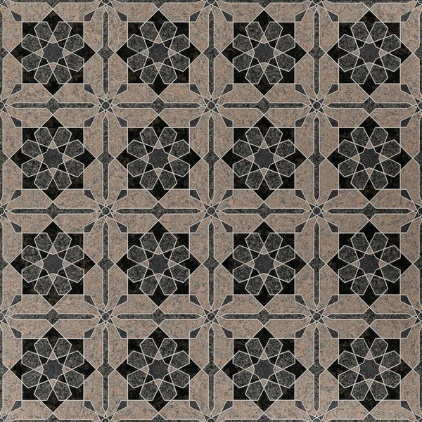 vintage seamless pattern with abstract geometric shapes.