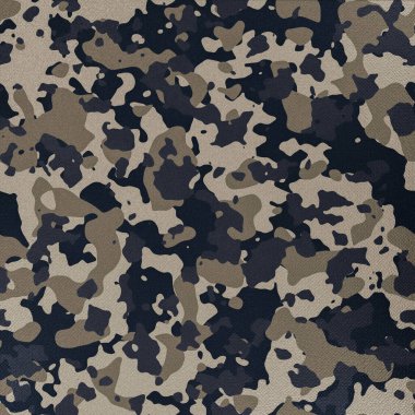 seamless pattern with camouflage and khaki fabric