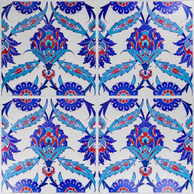 Soyut çiçeklerle kusursuz desen