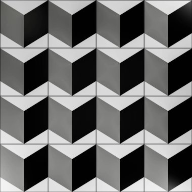 Küplerle soyut geometrik arkaplan. 3d illüstrasyon