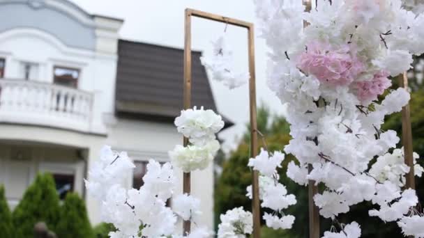 Арка Весільної Церемонії Квітів — стокове відео