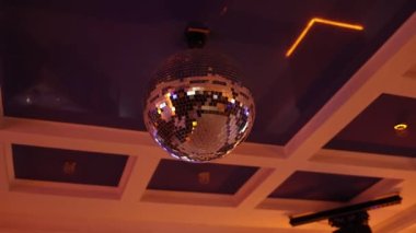 light of different colors on the dance floor in the restaurant on the holiday