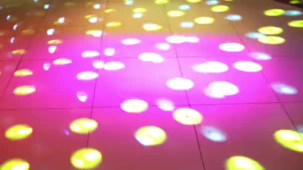 Light Different Colors Dance Floor Restaurant Holiday — Video