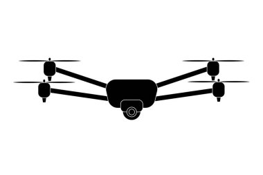 drone with video camera for aerial photography vector illustration