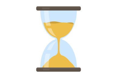 a hour glass on a white background vector illustration