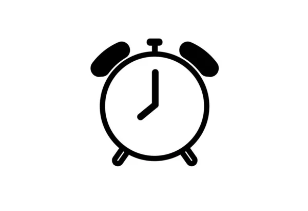 Alarm Clock Icon Vector Illustration White Background — Stockvector