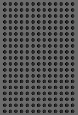 Delikli gri delikli metal panel. Endüstriyel detay.