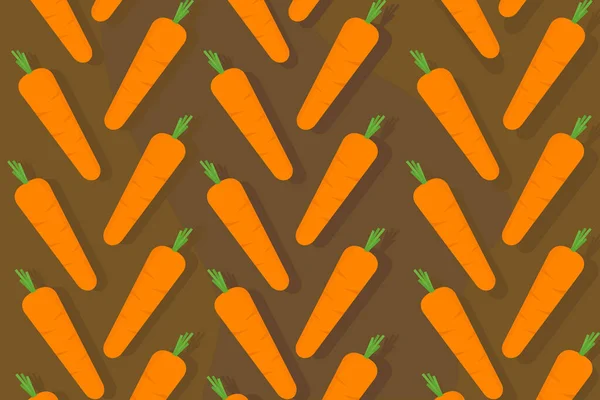 Una Zanahoria Fresca Madura Amarilla Con Hojas Verdes Que Crecen — Vector de stock