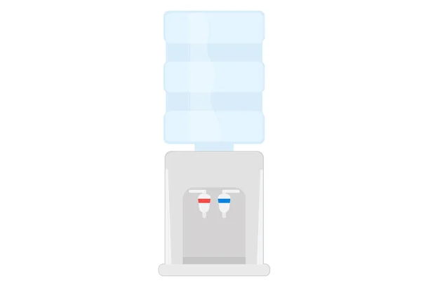 白色背景上带有瓶子矢量图解的饮水机 — 图库矢量图片