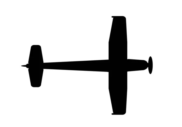 Beyaz Arkaplan Vektör Grafiklerinde Siyah Bir Uçak Sembolü — Stok Vektör