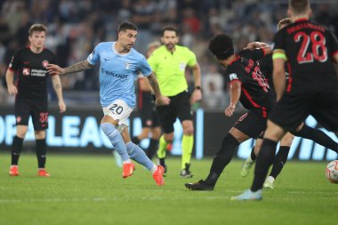 Roma, İtalya 27.10.2022: Lazio 'lu Zaccagni Uefa Avrupa Ligi 2022-2023, Grup F - SS maç 5, SS Lazio ile FC Midtjylland arasındaki maç İtalya' nın başkenti Roma 'daki Olimpiyat Stadyumu' nda..