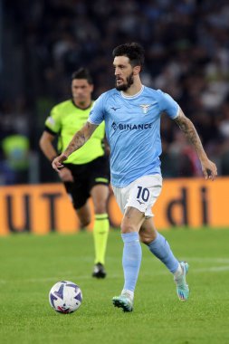 Roma, İtalya 30.10.2022: Lazio 'lu Luis Alberto İtalya Futbol Şampiyonası Serie A 2022-2023, İtalya' daki Olimpiyat Stadyumu 'nda SS Lazio ile Salernitana Calcio arasında oynanan karşılaşma..
