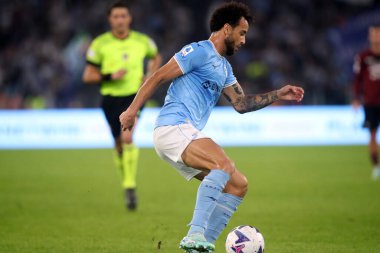 Roma, İtalya 30.10.2022: Lazio 'lu Anderson İtalya Futbol Şampiyonası Serie A 2022-2023, İtalya' daki Olimpiyat Stadyumu 'nda SS Lazio ile Salernitana Calcio arasında oynanan karşılaşma..