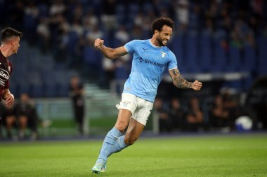 Roma, İtalya 30.10.2022: Lazio 'lu Anderson İtalya Futbol Şampiyonası Serie A 2022-2023, İtalya' daki Olimpiyat Stadyumu 'nda SS Lazio ile Salernitana Calcio arasında oynanan karşılaşma..