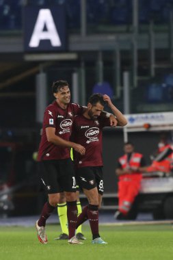 Roma, İtalya 30.10.2022: CANDREVA, İtalya 'nın başkenti Roma' daki Olimpiyat Stadyumu 'nda SS Lazio ile Salernitana Calcio arasında oynanan 2022-2023 sezonunda 1-1' lik bir gol attı..