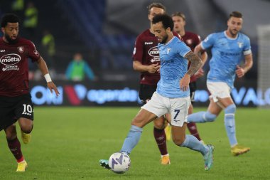 Roma, İtalya 30.10.2022: Lazio 'lu Anderson İtalya Futbol Şampiyonası Serie A 2022-2023, İtalya' daki Olimpiyat Stadyumu 'nda SS Lazio ile Salernitana Calcio arasında oynanan karşılaşma..