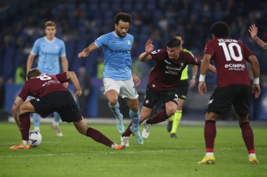 Roma, İtalya 30.10.2022: Lazio 'lu Anderson İtalya Futbol Şampiyonası Serie A 2022-2023, İtalya' daki Olimpiyat Stadyumu 'nda SS Lazio ile Salernitana Calcio arasında oynanan karşılaşma..