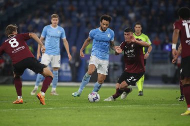 Roma, İtalya 30.10.2022: İtalya Futbol Şampiyonası Serie A 2022-2023, İtalya Olimpiyat Stadyumu 'nda SS Lazio ve Salernitana Calcio arasında oynanan karşılaşma..