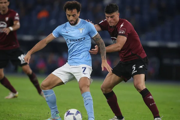 Roma, İtalya 30.10.2022: İtalya Futbol Şampiyonası Serie A 2022-2023, İtalya Olimpiyat Stadyumu 'nda SS Lazio ve Salernitana Calcio arasında oynanan karşılaşma..