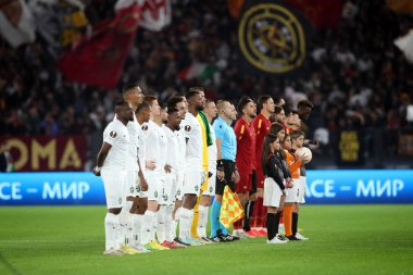 Roma, İtalya 03.11.2022: Avrupa Uefa Ligi 2022-2023 Grubu C, 6. gün, Roma Olimpiyat Stadyumu 'nda AS Romanlar Ludogorestler arasında oynanan futbol karşılaşması.