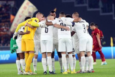 Roma, İtalya 03.11.2022: Avrupa Uefa Ligi öncesi Ludogorest 2022-2023 C Grubu, 6. gün, AS Romanlar Ludogorestlere karşı Roma Olimpiyat Stadyumu 'nda oynanan futbol maçı.