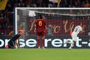 Roma, İtalya 03.11.2022: Ludogorestli Rick Jhonatan, Avrupa Uefa Ligi 2022-2023 C Grubu 6. gününde Roma 'daki Olimpiyat Stadyumu' nda AS Roman Ludogorets 'e karşı oynanan futbol karşılaşmasında 1-0' lık gol attı..