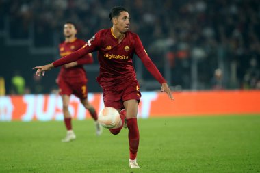Roma, İtalya 03.11.2022: Avrupa Uefa Ligi 2022-2023 C Grubu, 6. gün, Roma 'daki Olimpiyat Stadyumu' nda AS Roman Ludogorets ile Ludogoretler arasında oynanan futbol maçı.
