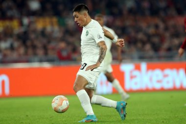Roma, İtalya 03.11.2022: Ludogorestlerden Matias Tissera Avrupa Uefa Ligi 2022-2023 C Grubu, 6. gün, AS Roman Ludogorets 'e karşı Roma Olimpiyat Stadyumu' nda oynanan futbol karşılaşması.