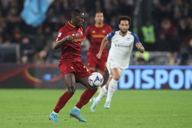 Roma, İtalya 06.11.2022: İtalyan Serie A şampiyonluk maçı sırasında Mady Camara, SS Lazio 'ya karşı Roma Olimpiyatları' nda oynuyordu..