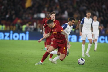 Roma, İtalya 06.11.2022: İtalya Serie A şampiyonluk maçında AS Romanlar SS Lazio 'ya karşı 06 Kasım 2022' de İtalya 'nın başkenti Roma' da oynandı..