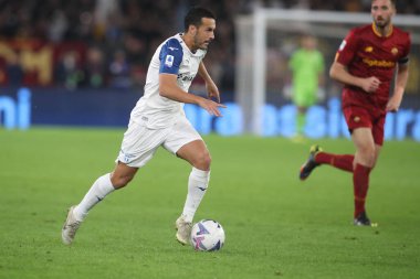 Roma, İtalya 06.11.2022: İtalyan Serie A şampiyonluk maçı sırasında Lazio 'lu Pedro SS Lazio' ya karşı Stadio Olimpico 'da oynandı..