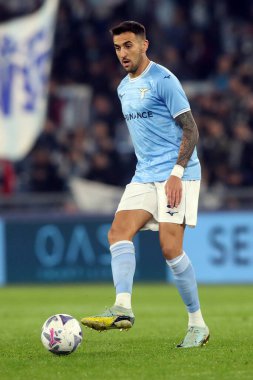 Roma, İtalya 10.11.2022: Matias Vecino (Lazio) İtalya Şampiyonası Serie A, futbol maçı sırasında 10 Kasım 2022 tarihinde Roma 'da oynanan Stadio Olimpico' da SS Lazio Monza 'ya karşı 14..