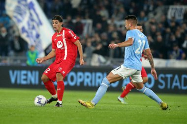 Roma, İtalya 10.11.2022: Filippo Ranocchia (Monza) İtalya Şampiyonası Serie A, futbol maçı sırasında, 14. Gün, 10 Kasım 2022 tarihinde Roma 'daki Stadio Olimpico' da SS Lazio Monza 'ya karşı..