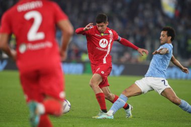 Roma, İtalya 10.11.2022: İtalya şampiyonluğu sırasında Serie A, futbol maçı, 14. gün, 10 Kasım 2022 'de Roma' da Stadio Olimpico 'da SS Lazio Monza ile Monza arasındaki maç..