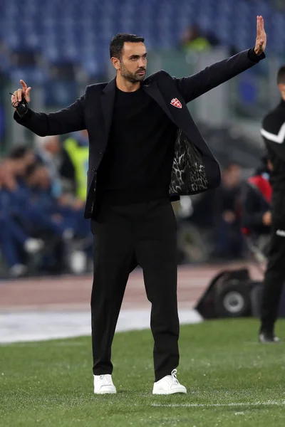 Roma Italia 2022 Giovannni Stroppa Coach Manager Monza Acción Durante — Foto de Stock