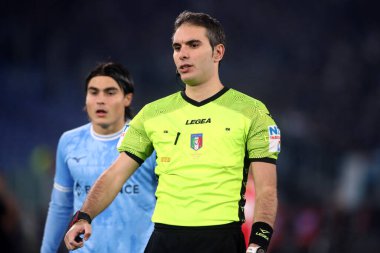 Roma, İtalya 10.11.2022: Hakem Santoro İtalya Şampiyonası Serie A, futbol maçı, 14. Gün, 10 Kasım 2022 'de Roma' da Stadio Olimpico 'da SS Lazio' nun Monza 'ya açtığı karşılaşma..