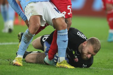 Roma, İtalya 10.11.2022: Michele Di Gregorio (Monza) İtalya şampiyonası Serie A, futbol maçı sırasında, 10 Kasım 2022 tarihinde Roma 'da yapılan Stadio Olimpico' da SS Lazio ile Monza arasındaki maçta görev aldı..