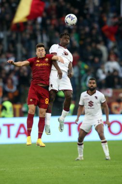 Roma, İtalya 13.11.2022: Stephan EL Shaarawy (AS ROMA), Singh AS Roma ve FC Torino arasında İtalya 'nın Stadio Olimpico kentinde oynanan Serie A karşılaşmasında.
