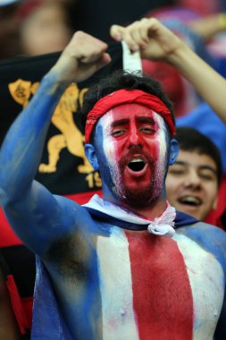 30.06.2014. RECIFE, BRAZIL: Recife 'de oynanan' Arena Pernanbuco 'da Kostarica taraftarlarının Rengi, Brezilya 2014 Dünya Kupası, 16..