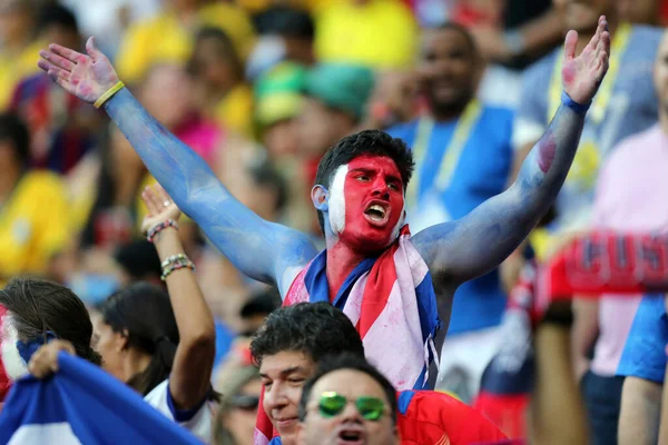 30.06.2014. RECIFE, BRAZIL: Recife 'de oynanan' Arena Pernanbuco 'da Kostarica taraftarlarının Rengi, Brezilya 2014 Dünya Kupası, 16..