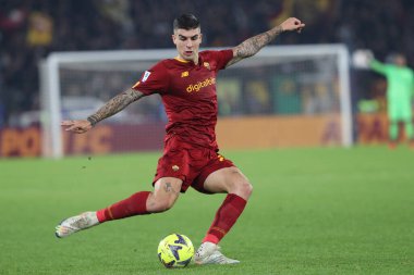 Rome, Italy 15.01.2023:  Gianluca Mancini (AS ROMA) in action during the Serie A football match between AS Roma and AC Fiorentina  at Stadio Olimpico on January 15, 2023 in Rome, Italy.