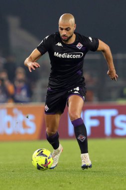 Rome, Italy 15.01.2023: Amrabat (Fiorentina) in action during the Serie A football match between AS Roma and AC Fiorentina  at Stadio Olimpico on January 15, 2023 in Rome, Italy.